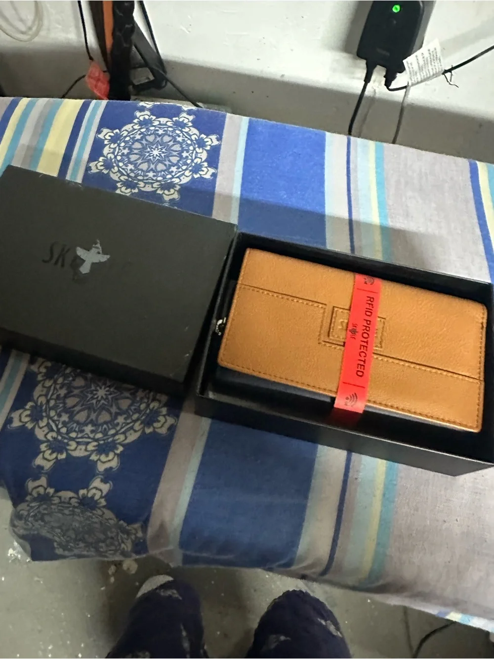 Men's RFID Protected Tan Leather Wallet